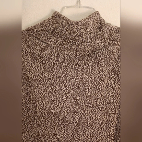 Notations Brown Cowl Neck Fringed Sweater   Size L - Picture 9 of 10
